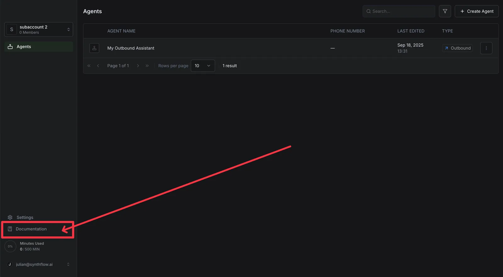 Subaccount Documentation