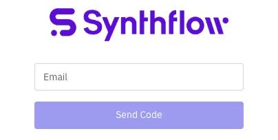 Customer Portal login screen with an Email field and a Send Code button