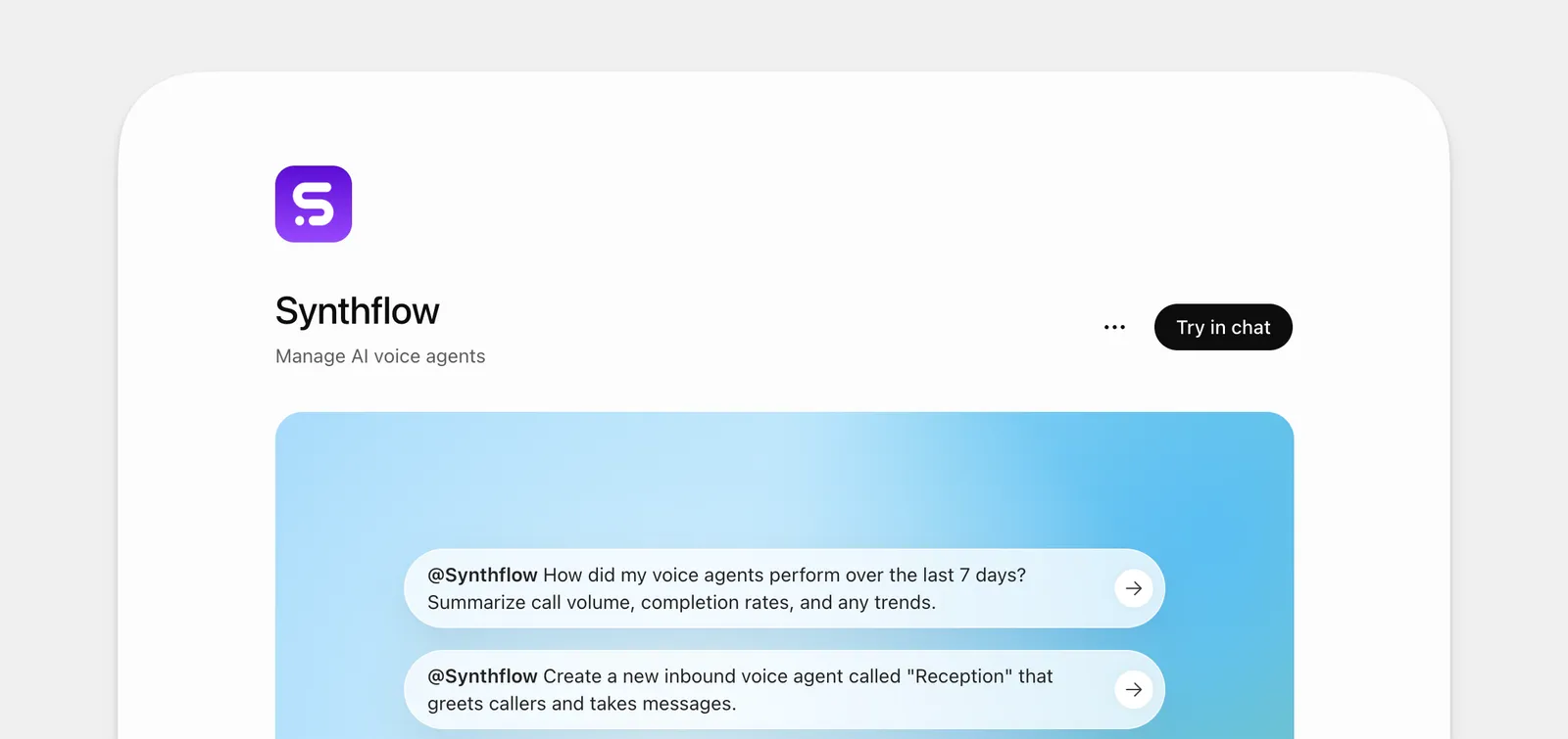 Finish setting up Synthflow with EU, Global, and US connectors