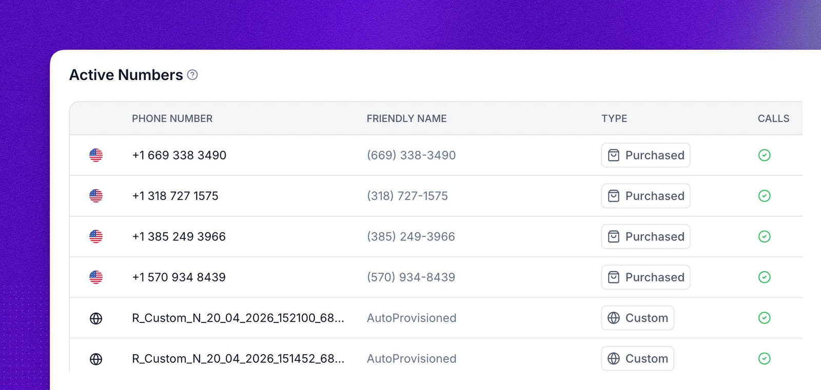 Phone Numbers overview in Synthflow