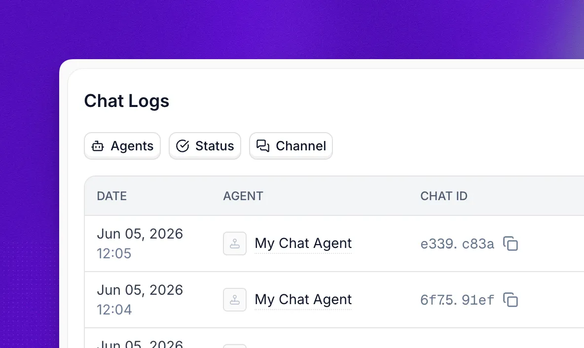 Chat details drawer with overview, transcript, and actions